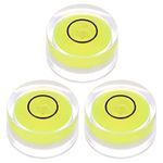 sourcing map 3pcs Round Bubble Level 19x10mm Mini Circular Bullseye Spirit Levels for Leveling Camera Tripod Telescope Workshop Turntable Pictures Frame, Lime