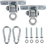 Jungle Gym Kingdom Swing Set Hangers - 4 Heavy Duty Brackets with Locking Snap Hooks for Porch, Patio, Playground - Indoor/Outdoor Hardware & Accessories