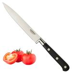 Taylors Eye Witness Sabatier Professional Multi-use Serrated Knife - 5in/12.5cm Full Tang Blade Forged from Taper Ground Stainless Steel, Triple Rivet Comfort Handle. Sharper for Longer