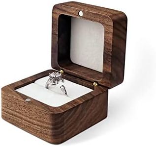 WisePoint Scatola Anello, Mini Porta Fedi di Fidanzamento Quadrato Cofanetto Portagioie con Singola Fessura, Elegante e Retrò Portagioie Piccolo per Nozze, Cerimonia (Bianco)