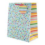 Hallmark Multi-Occasion Large Gift Bag - Spots and Stripes Design