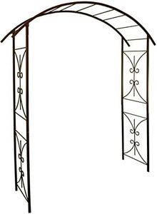 Louis Moulin Arco Diseño Puente, Hierro Envejecido, Marrón Chocolate, 180x50x220 cm, 3026