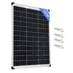 SARONIC 100W Solar Panel High-Efficiency Monocrystalline Module PV Power Charger 12V Solar Panels with Z Brackets for Home, Motorhome, Sheds, Boat, Caravan, Campervan, Camping