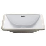 Kraus KCU-241 Elavo Ceramic Small Rectangular Undermount Bathroom Sink with Overflow, White