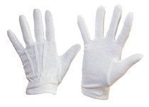 Heat Resistant Waiters Gloves (Pack of 10). Available in Medium or Large & White or Black (Large, White)