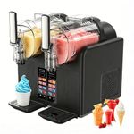 2-in-1 Slush Machine & Soft Serve Ice Cream Maker, with 7 Presets and LED Display, 140oz Large, Auto-Clean, for Margaritas, Frappes, Smoothies Black