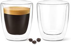 DLux Coffee Mugs, 5.4oz Latte Clear