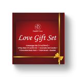 Dude's Love Gift Set -Honeymoon Kit |Couples Gift |All Organic Massage Oils for Date Night,Chocolate Body Paint,Play Gel & Scented Candle Fun Travel Kit, Honeymoon,Special Night Romantic Unforgettable