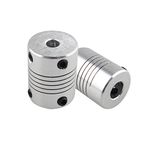 HALJIA 2 PCS Stepper Motor Flexible Couplings 5mm to 8mm NEMA Joint Connector Coupler 25mm Length Compatible with RepRap 3D Printer CNC Machine