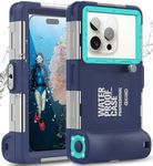 Waterproof Phone Case, Diving Phone Case [2nd Generation] for iPhone Samsung Galaxy Google LG Series, Professional [50ft/15m] Snorkeling Underwater Swimming Photo Video Cover with Lanyard (Blue/Teal)