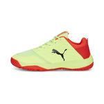 PUMA Accelerate Turbo JR II Handball Shoe, Fast Yellow-RED Blast Black, 5 UK