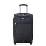 DELSEY Paris Helium DLX Softside Expandable Luggage with 2 Wheels, Black, Carry on 21 Inch, Black, Carry on 21 Inch, Helium DLX Softside Expandable Luggage with 2 Wheels