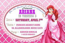 WoW Party Studio Personalized Disney Princess Theme Birthday Party Invitation Cards With Birthday Boy/Girl Name (16 Pcs)