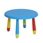 DECCAN PLAST Anganawadi Round Colorful Table | CBL | Sturdy & Durable | for Kindergarten School & Home