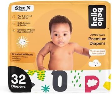 Hello Bello Premium Baby Diapers Size Newborn I 32 Count of Disposeable, Extra-Absorbent, Hypoallergenic, and Eco-Friendly Baby Diapers with Snug and Comfort Fit I Alphabet Soup