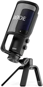 RØDE NT-USB+ Professional-Grade USB Condenser Microphone For Recording Studio Quality Audio Directly To A Computer Or Mobile Device, Black