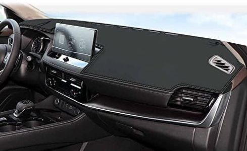 Rifoda for Rogue Center Console Cover Instrument Panel Leather Material Sunshade Cover Pad Fit for Nissan Rogue 2021 2022 Dash Board Cover Mat Black Stitching