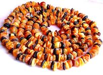 AMBERMILANA Lenght 47 inch Natural RAW Unpolished Baltic Amber Necklace/Women/Certified Genuine Baltic Amber