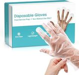 Kashi Surgicals Premium Gloves|Pack of 600|100% Compostable Disposable Hand Gloves|Transparent & Disposable Gloves|Universal Size Gloves|For Gardening,Cleaning & Public Areas (Free Size,600), Latex