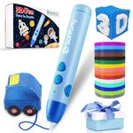 Sunfuny 3D Pen, Cordless 3-Dimensional Printing Pen Printer with 140feet PCL Filament Refills, 3-D Doodler Craft Drawing Pencil, stylo Impression 3D Crayon Pour Enfant, Indigo