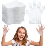 Disposable Gloves for Kids Multipurpose Gloves Clear Cooking Gloves PE Food Service Gloves Disposable Kids Gloves Disposable for Children Food Prep Crafting Painting Playing Gardening (2000 Pcs)