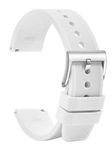 TStrap Silicone Watch Straps 18mm Quick Release - Soft Rubber Watch Bands White - Waterproof Military Style Watch Strap for Men Ladies - for Smartwatches Straps Replacement - 18mm, 20mm, 22mm