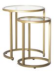 SD STUDIO DESIGNS Coffee, Alloy Steel, End Nesting Table, 19.75 in