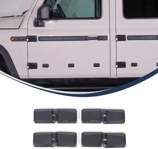 Door Hinge Cover Trim Protector Compatible with INEOS Grenadier 2020 2021 2022 2023 2024 2025, Front/Rear Door Hinges Decoration Bezel Shell Cap Exterior Accessories, Dry Carbon Fiber 8PCS