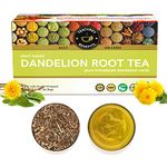 TEACURRY Dandelion Root Tea (1 Month Pack, 30 Tea Bags) - Helps to detox body and liver