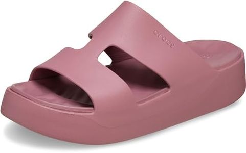 Crocs Getaway Platform H-Strap, Sandali Donna, Rosa (Cassis), 38/39 EU