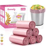 4 Gallon 180pcs Small Pink Trash Bags Strong Pink Garbage Bags, Bathroom Trash Can Bin Liners, Plastic Bags for Home Bedroom Office, Waste Basket Liner, Fit 12-15 Liter, 3.5,4,4.5 Gal（Pink 180）