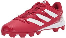 adidas Men's Afterburner 8 Md Baseball Shoe, Team Power Red/White/White, 6 UK