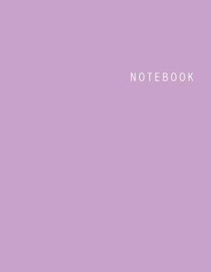 Notebook: Unlined Notebook - Large (8.5 x 11 inches) - 100 Pages - Lilac Cover