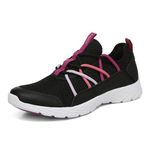 Vionic Women's Oxford, Black and Pink, 6 Wide