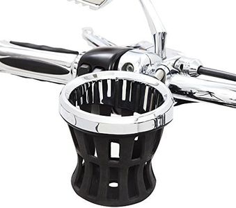 Ciro 50412 Drink Holder (Chrome Mount For Harley-Davidson Models), 7/8-1 in. Chrome Bar Mount