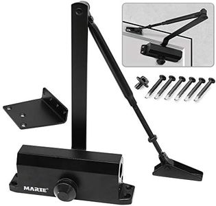 MARIE Automatic Adjustable Size 3 Spring Hydraulic Door Closer Heavy Duty Auto Closer for Residential and Commercial Doors, Black