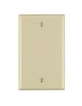 Leviton Wallplate 1-Gang No Device Blank, Standard Size, Thermoplastic Nylon, Box Mount, Ivory