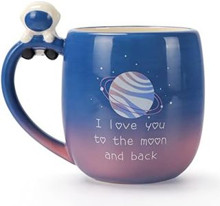 EYMPEU Tazas Originals para regalar-”I love you to the moon and back “- 480 ml - Una taza llena de amor.