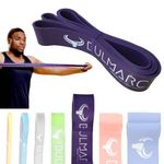 BULMARC's Resistance Bands Pull Up Assist Power Bands with 65+ Exercises for Workout, Muscle Tone, Weight Loss & Body Powerlifting (Purple, X-Heavy (35-57) KGS)