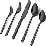KINGSTONE Black Silverware Set, 30 