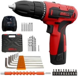 IBELL 12V Cordless Drill Driver CD12-74|17 Settings (+1 Mode setting)|1450 RPM|10mm Keyless Chuck|LED Light |2-Speed Mode|1500mAh Battery|32 Accessories|Perfect for Home & DIY Projects
