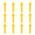 LiteMark 10 Inch Arrow -12pk | Easy to Remove Floor and Wall Marking Arrows | Temporary Traffic Direction (Pack of 12) | Yellow