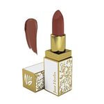 Just Herbs Natural & Organic Herb Enriched Ayurvedic Creamy Matte Lipstick For Dry & Chapped Lips- Paraben & Chemical Free Lipstick (Caramel Medium Brown, Shade no. 16)