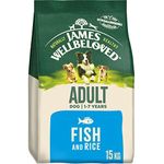 James Wellbeloved Adult Fish & Rice 15 kg Bag, Hypoallergenic Dry Dog Food