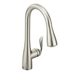 Moen 7594SRS Arbor One-Handle Pulldown Kitchen Faucet Featuring Power Boost and Reflex, Spot Resist Stainless, 3/8 Inch