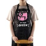 BWWKTOP Air Fryer Oven Apron Air Fryer Lover Gifts Air Fryer Master Chef Gifts Air Fryer Queen Adjustable Apron With Pockets, Air Fryer Queen, Big