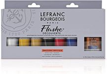 Lefranc Bourgeois Lefranc Bourgeios Flashe Vinyl Paint, Discovery Set, 6x20ml + Matte Varnish, 7 Count