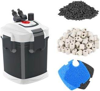 fishkeeper 528GPH Canister Filter, 3-Stage Filtration Aquarium Filter with Quartz Balls and Filter Cotton, Ultra-Quiet External Aquarium Canister Filter for Freshwater and Saltwater up to 150Gal (35W)