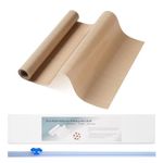 Silicone Baking Mat Roll 12in*4FT, Free Cutting for Kitchen Baking Macaron Bread Pizza Mat, Baking Sheets Non Stick, Reusable Dough Mat, Silicone Mats for Kitchen Counter (Beige)