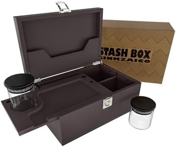 Bamboo Storage Box Set, Wooden Box Christmas Gifts for Men and Women, Home Decor Stash Box, for Store Coffee, Tea, Etc., Prevent Odor from Spreading (Brown)